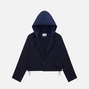 ❄️☀️We-Ar4 Women's Navy Hooded Blazer